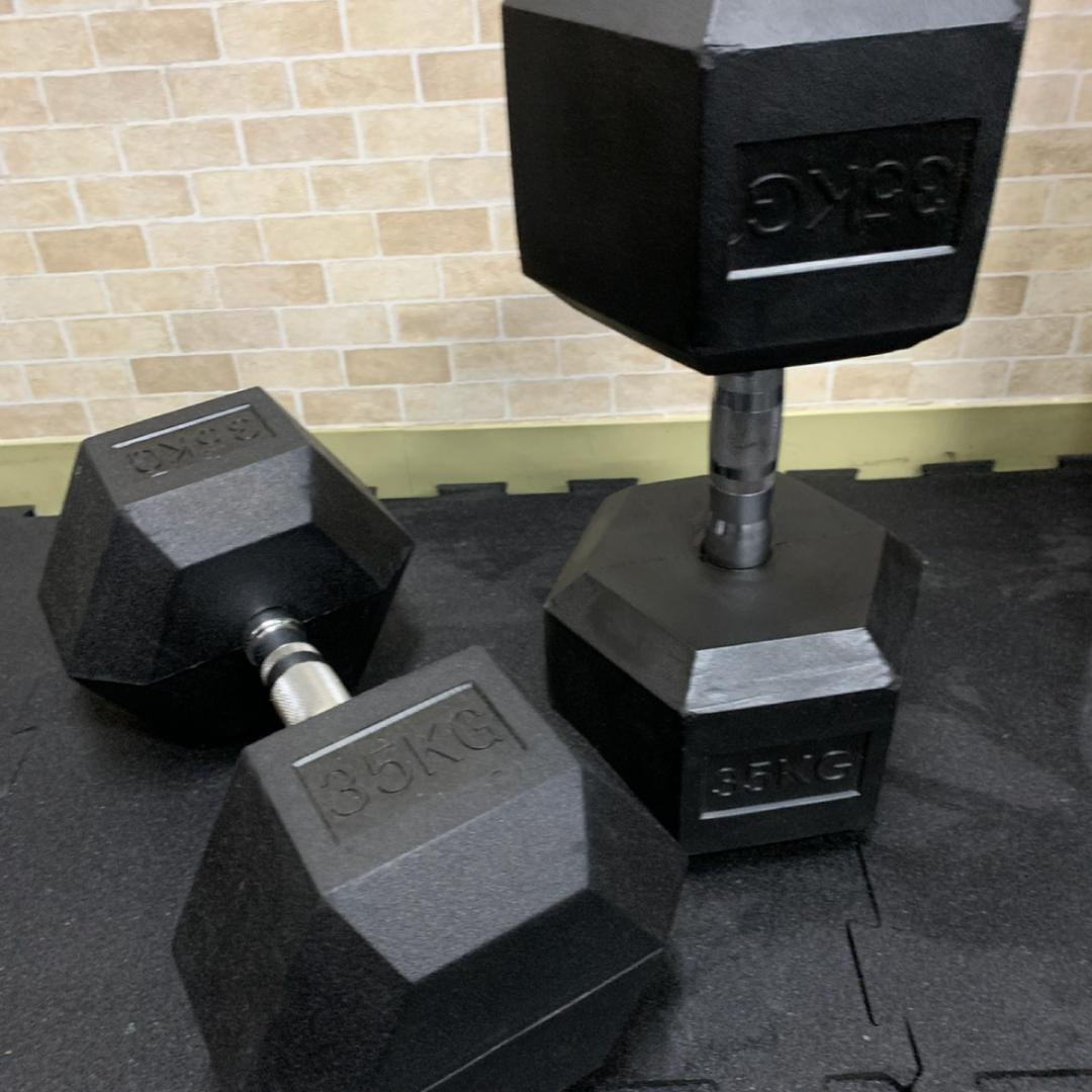 ラバー ヘックス ダンベル 40kg × 2個 セット