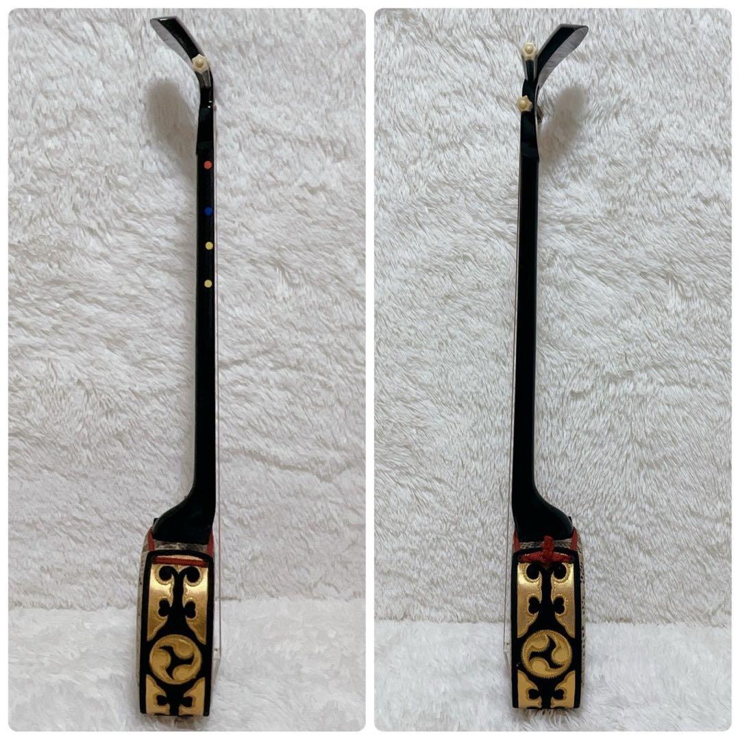 【美品】沖縄三線 本皮 強化張り 二重張り ソフトケース、弦セット、爪付き