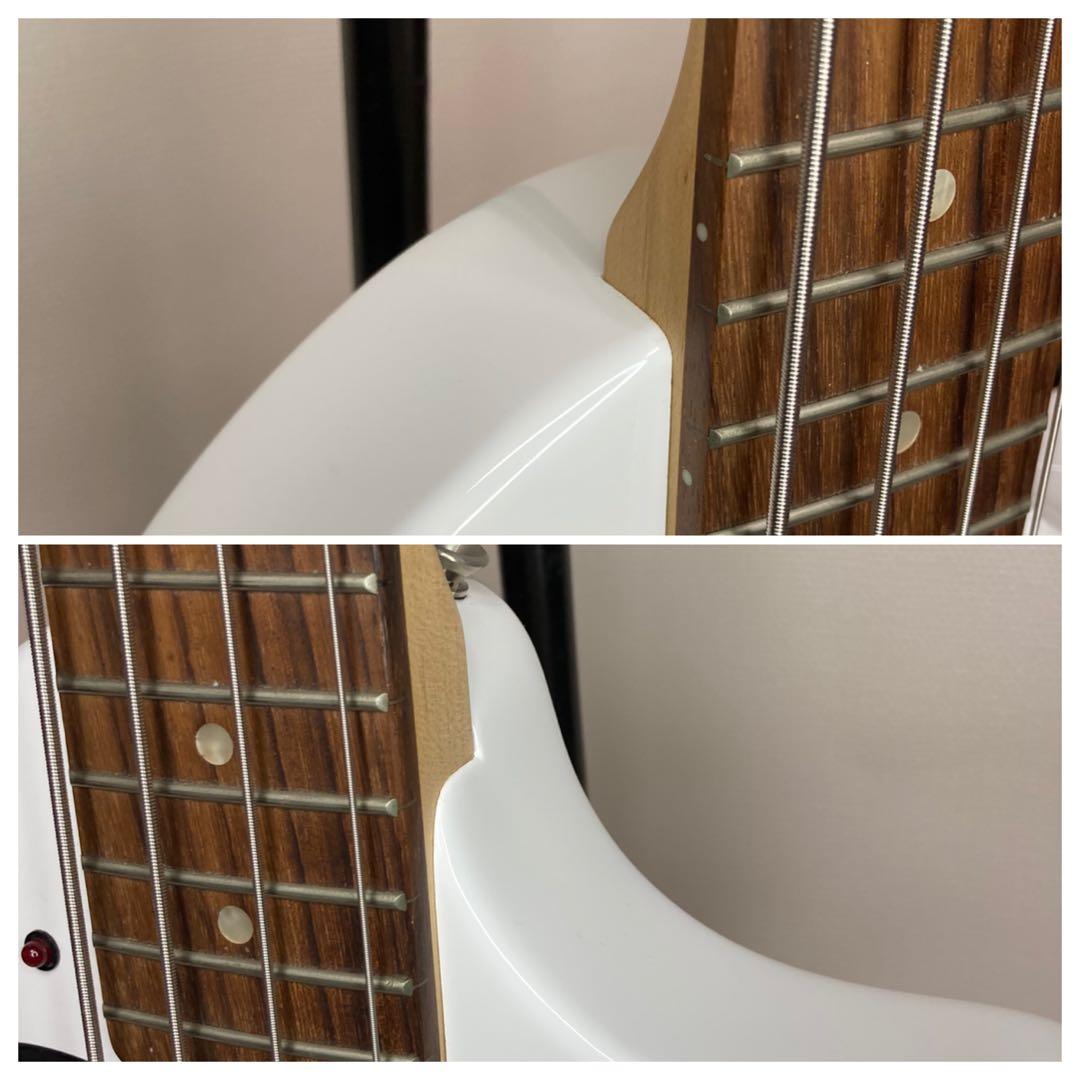 FERNANDES ZO-3 BASS ホワイト アンプ内蔵 ショートスケール