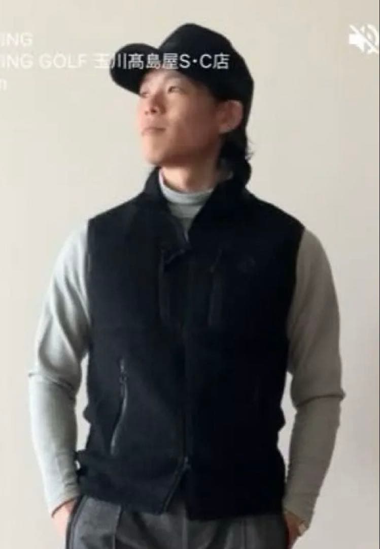 2025年秋冬モデル　ブリーフィングゴルフ　ウールボアベスト　ブラック