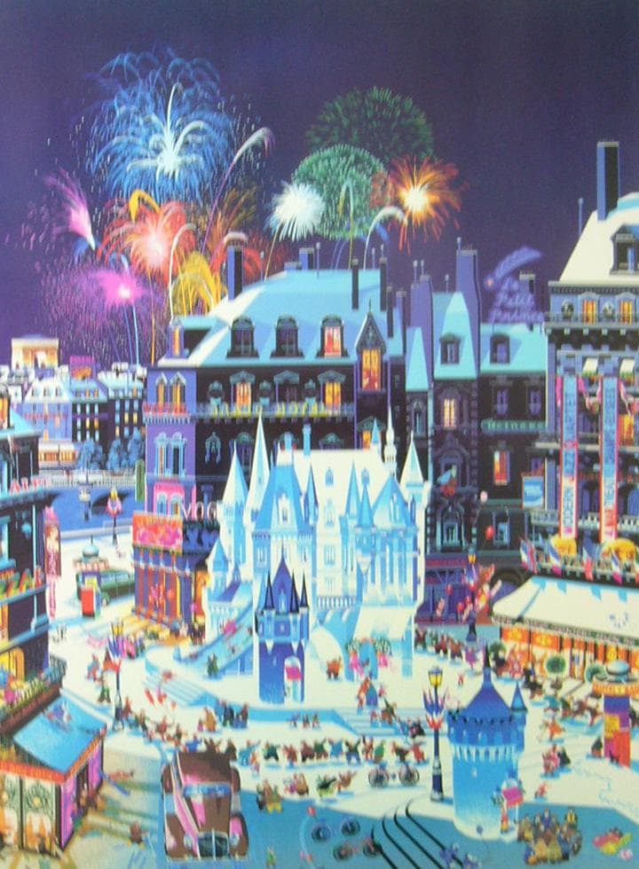 絵画　アートポスター　ヒロ、ヤマガタ スノーキャッスル