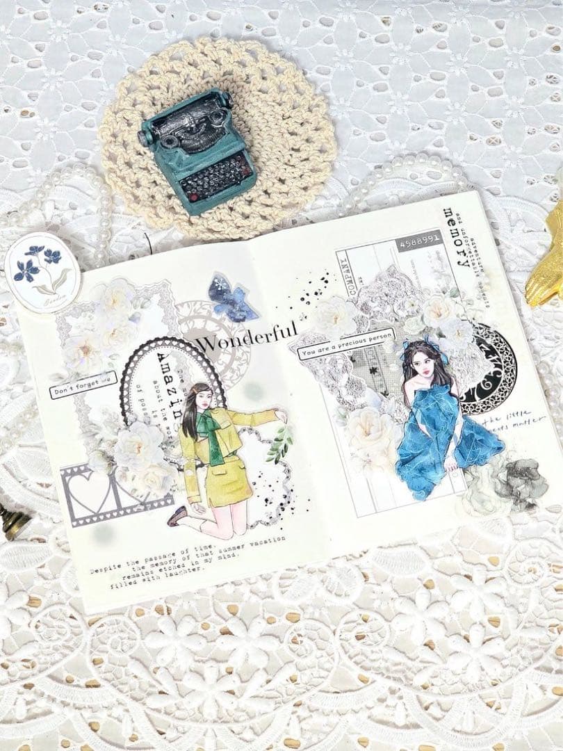 コラージュ素材　紙もの　素材紙　【2484】