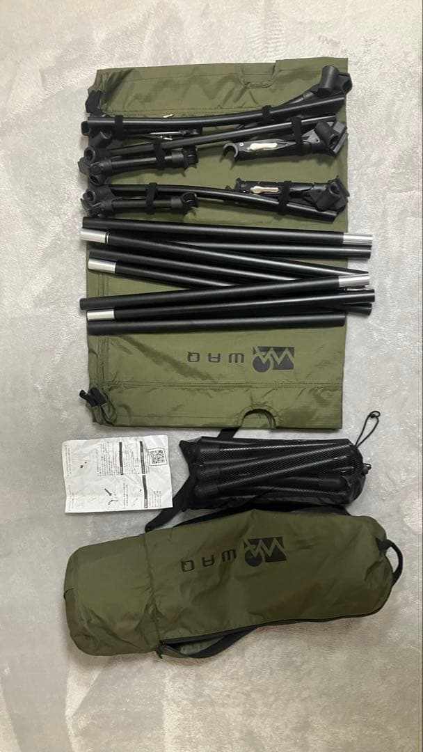 WAQ アウトドア用　2wayコット オリーブ