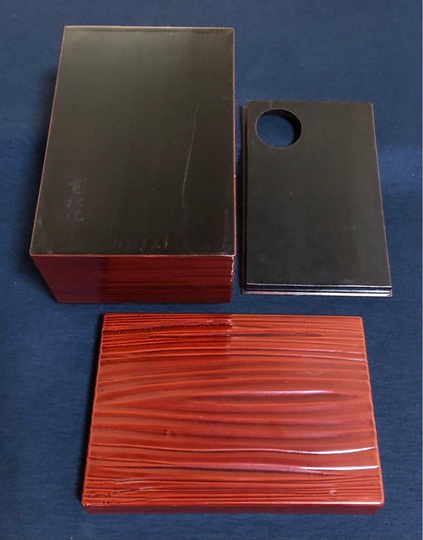 《R》歌切蒔絵 茶箱 パリ万博受賞近代漆芸家 井田 宣秋 共箱 251201お2