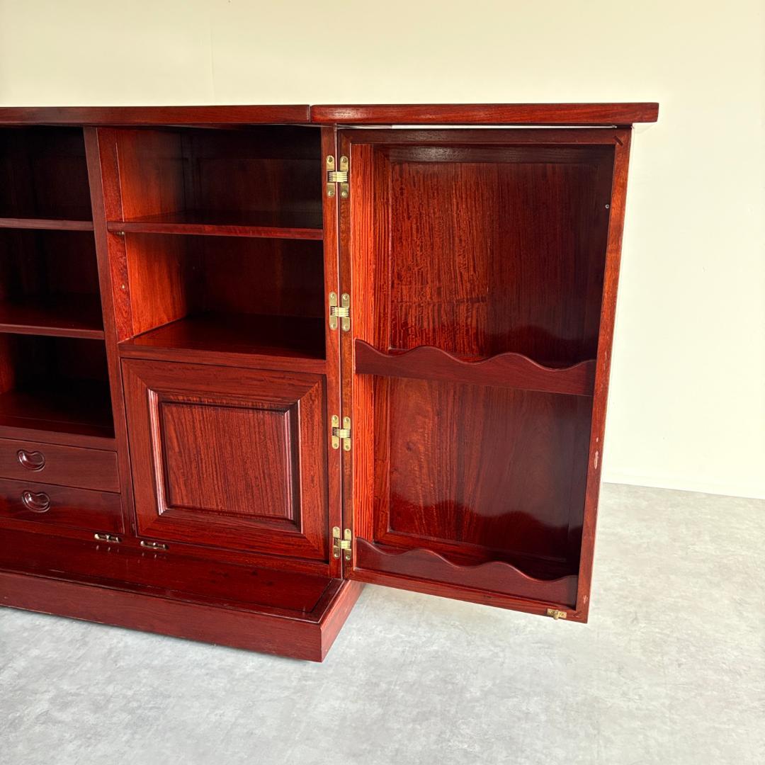 折り畳み式 カウンターキャビネット ワインラック 引き出し収納つき