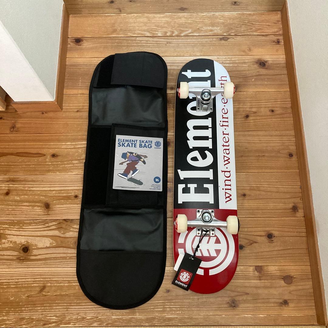 新品element キッズサイズのスケートボード&ショルダーバッグセット
