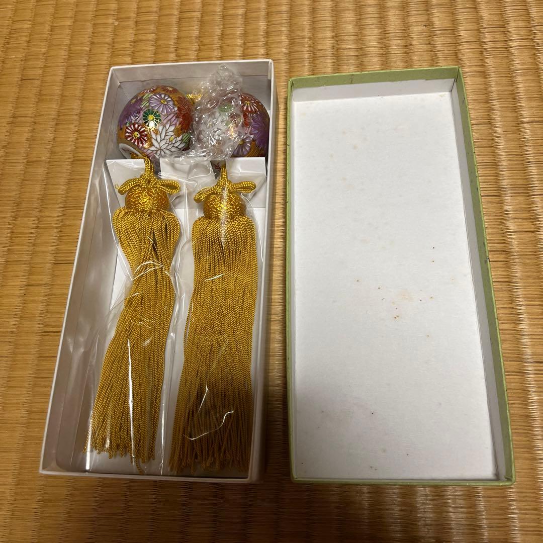 九谷　花詰　玉子　掛け軸　九谷焼　風鎮