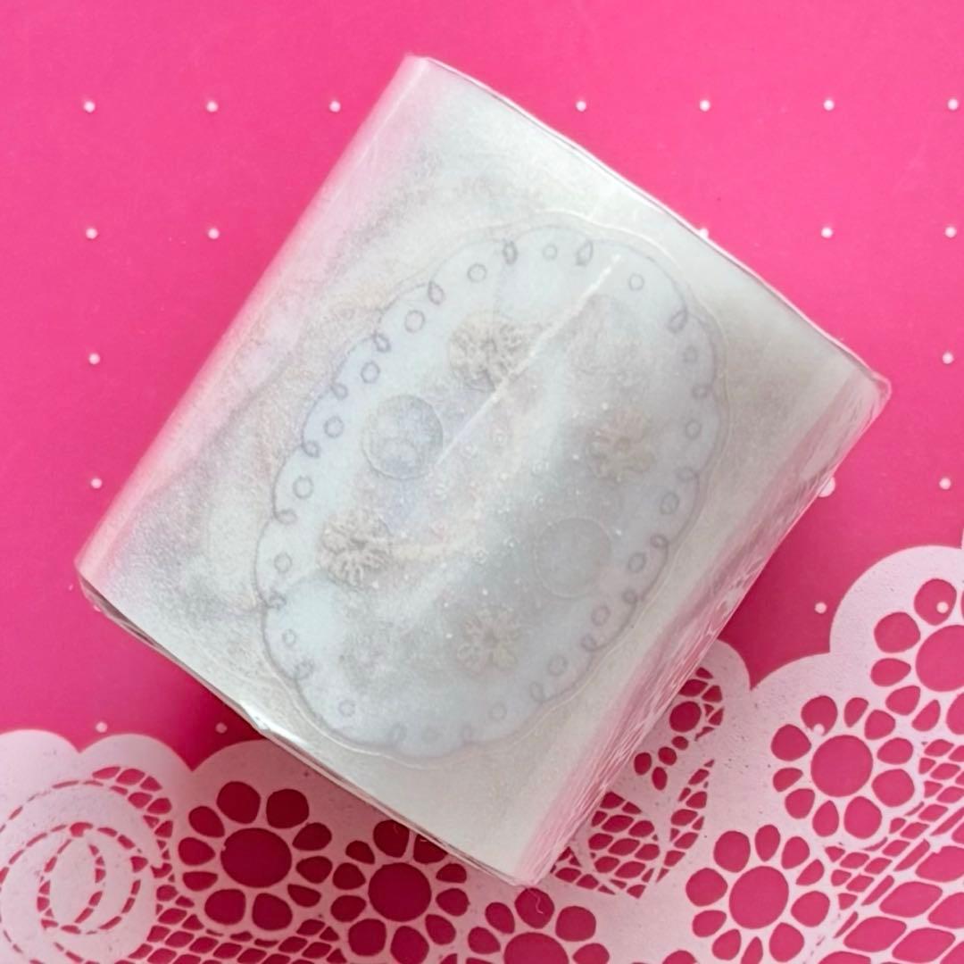 细砂星光膜 蕾丝布标·彩 4.5cm×5m 海外マスキングテープ