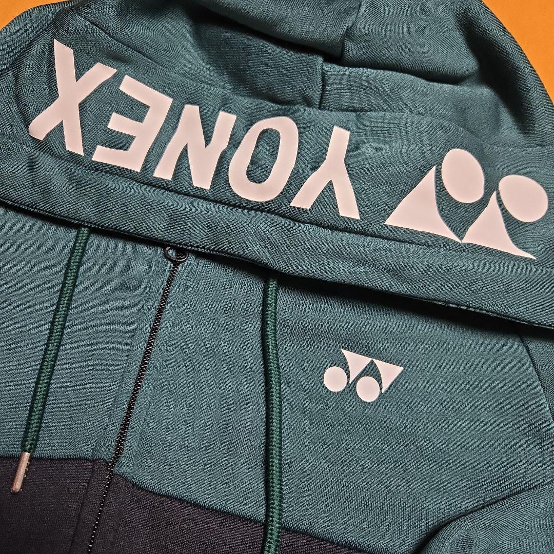 美品　YONEX　スウェットパーカー　m　ブラック　グリーン　M　長袖　メンズ