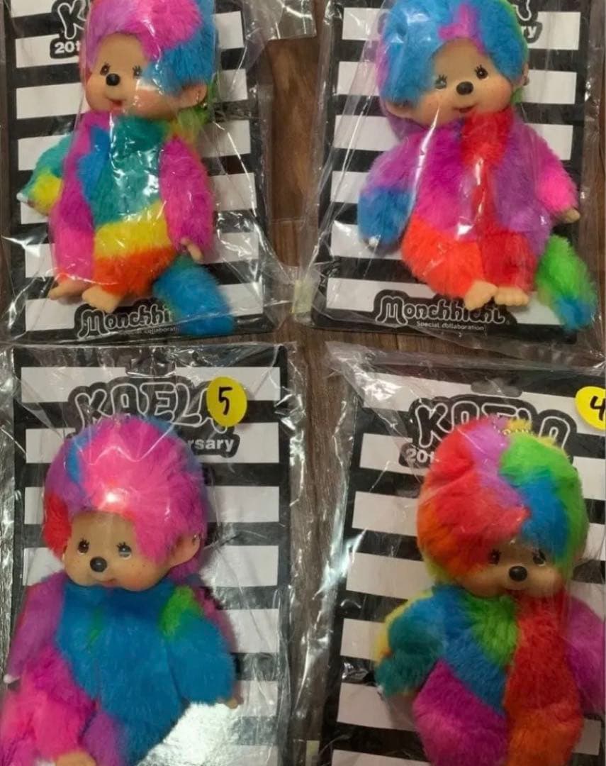 モンチッチ 木村カエラ カラフルレインボー キーチェル 4個