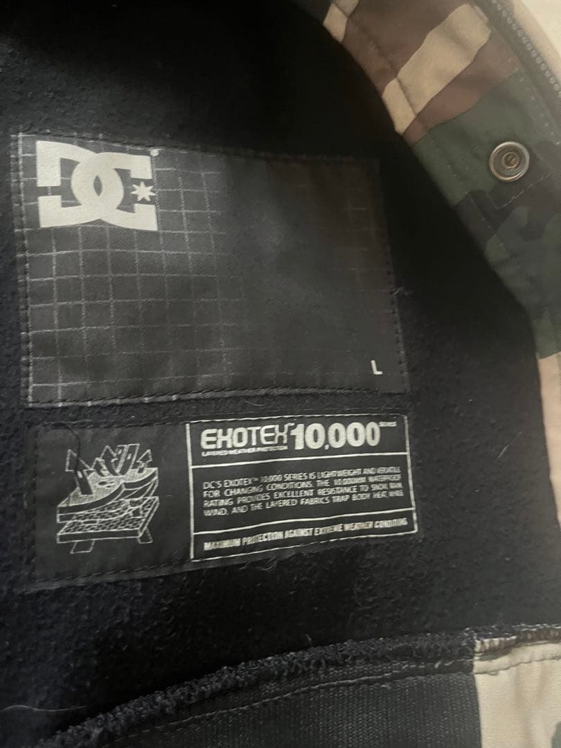 DC 迷彩 スノーボードウェア 上下セット　L スキー　スノボ