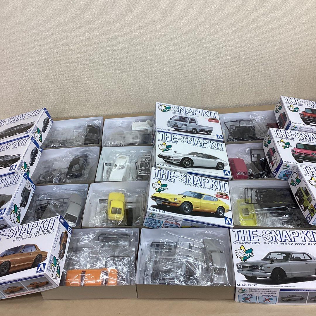 アオシマ 楽プラ THE SNAP KIT 1/32スケール プラモ11個セット