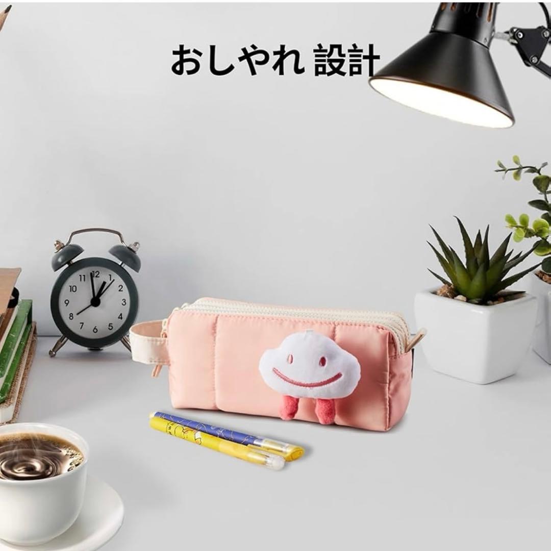 大容量 ペンケース かわいい筆箱 プレゼント　ピンク