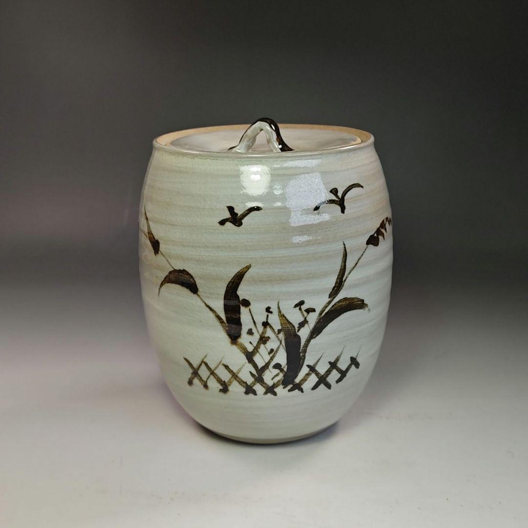 イ772 水指『唐津焼　水指　作家物　共箱』茶道具