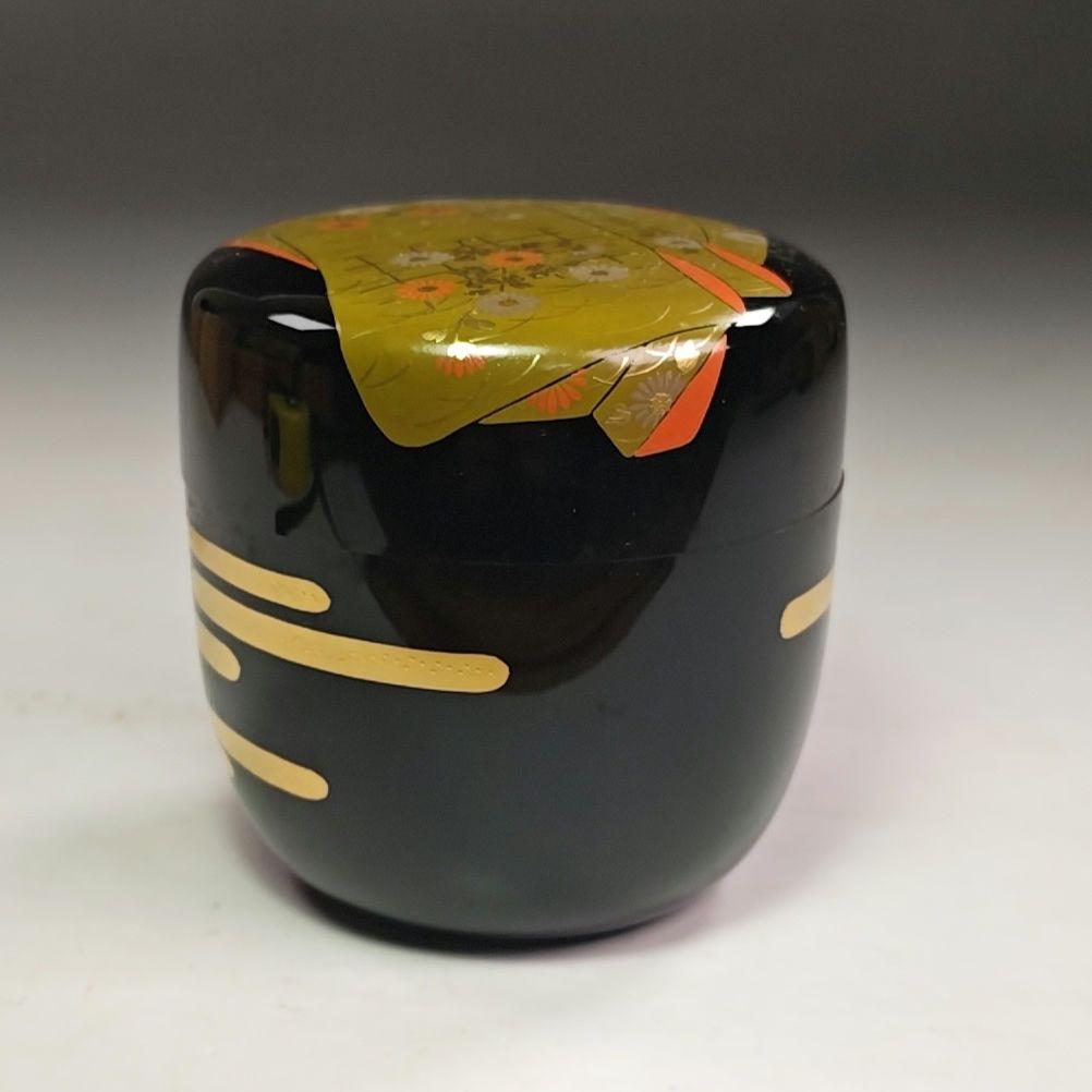 イ820 棗『奥津一心斉作』『誰が袖棗 蒔絵　四季　共箱』茶道具　漆塗