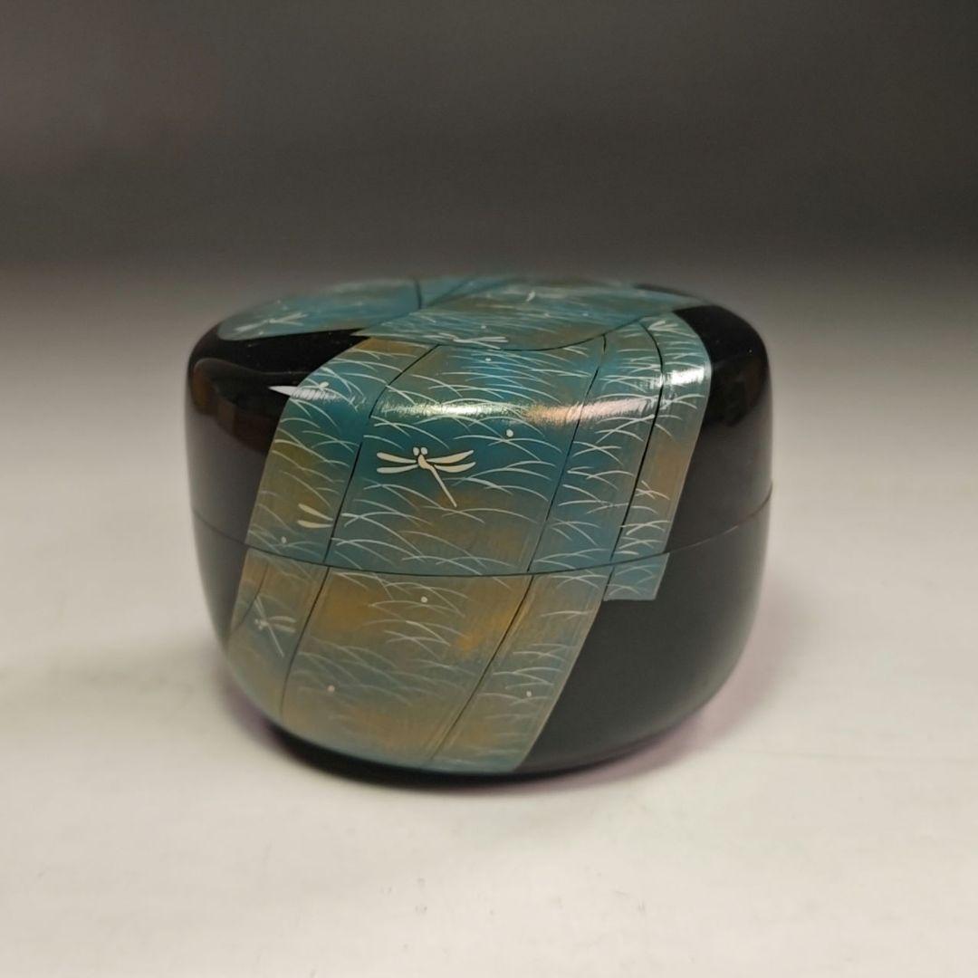 イ820 棗『奥津一心斉作』『誰が袖棗 蒔絵　四季　共箱』茶道具　漆塗