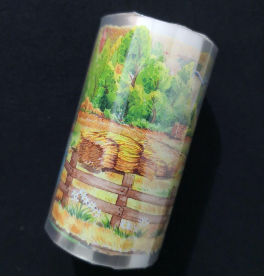 【8797】海外　マステ　5m巻売り　PETマスキングテープ　麦　秋　景色