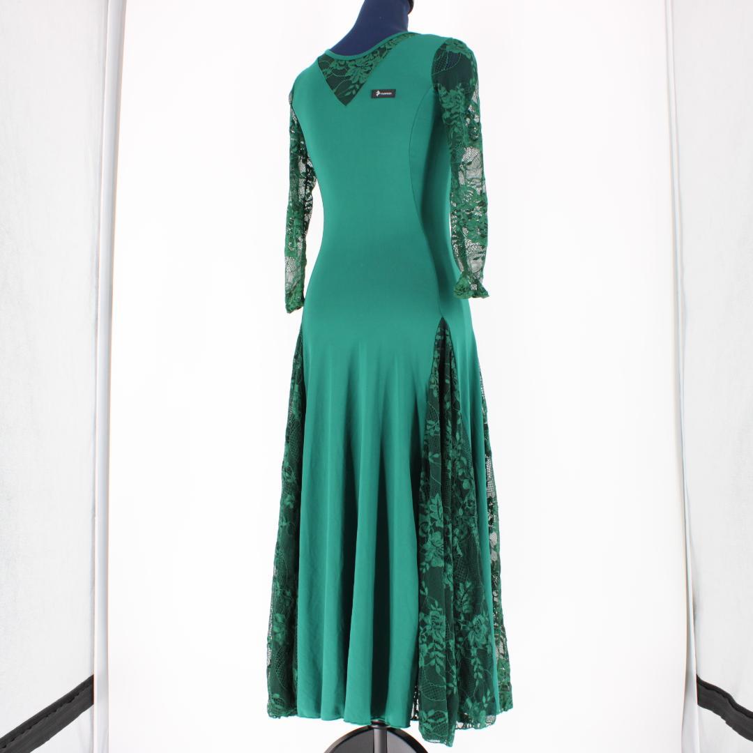 【美品 社交ダンス衣装】ワンピース ドレス グリーン 緑 YILINFEIER