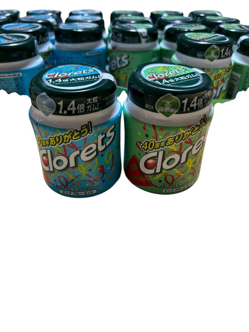 クロレッツ　40周年記念　グリーンミント　ブルーミント　24個セット