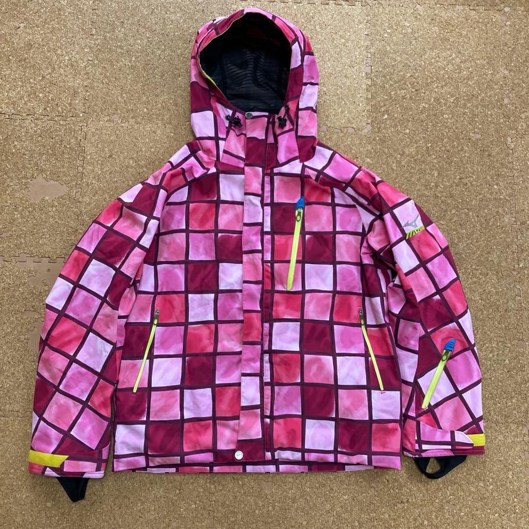 【美品】ミズノ mizuno スキーウェア スキー ジャケッSメンズ ピンク