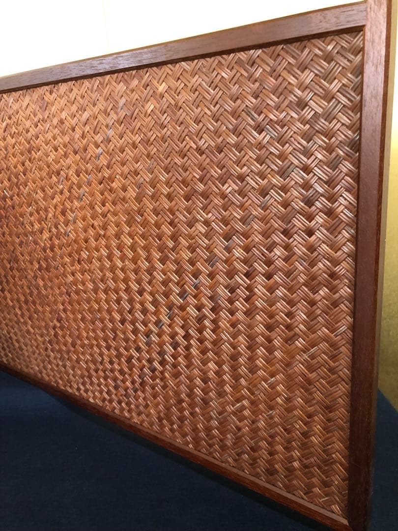 《R》風炉先屏風 両面使い 独楽繋 網代 元箱　1f