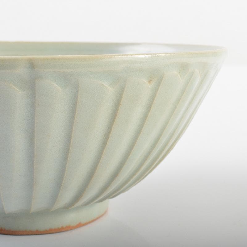 中国　龍泉窯　粉青釉　蓮弁文鉢　茶碗　V　R6280