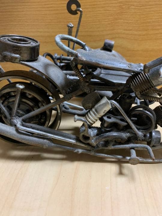 ドラッグスター、ハーレーダビットソン類　全鉄製サイドカーバイク模型