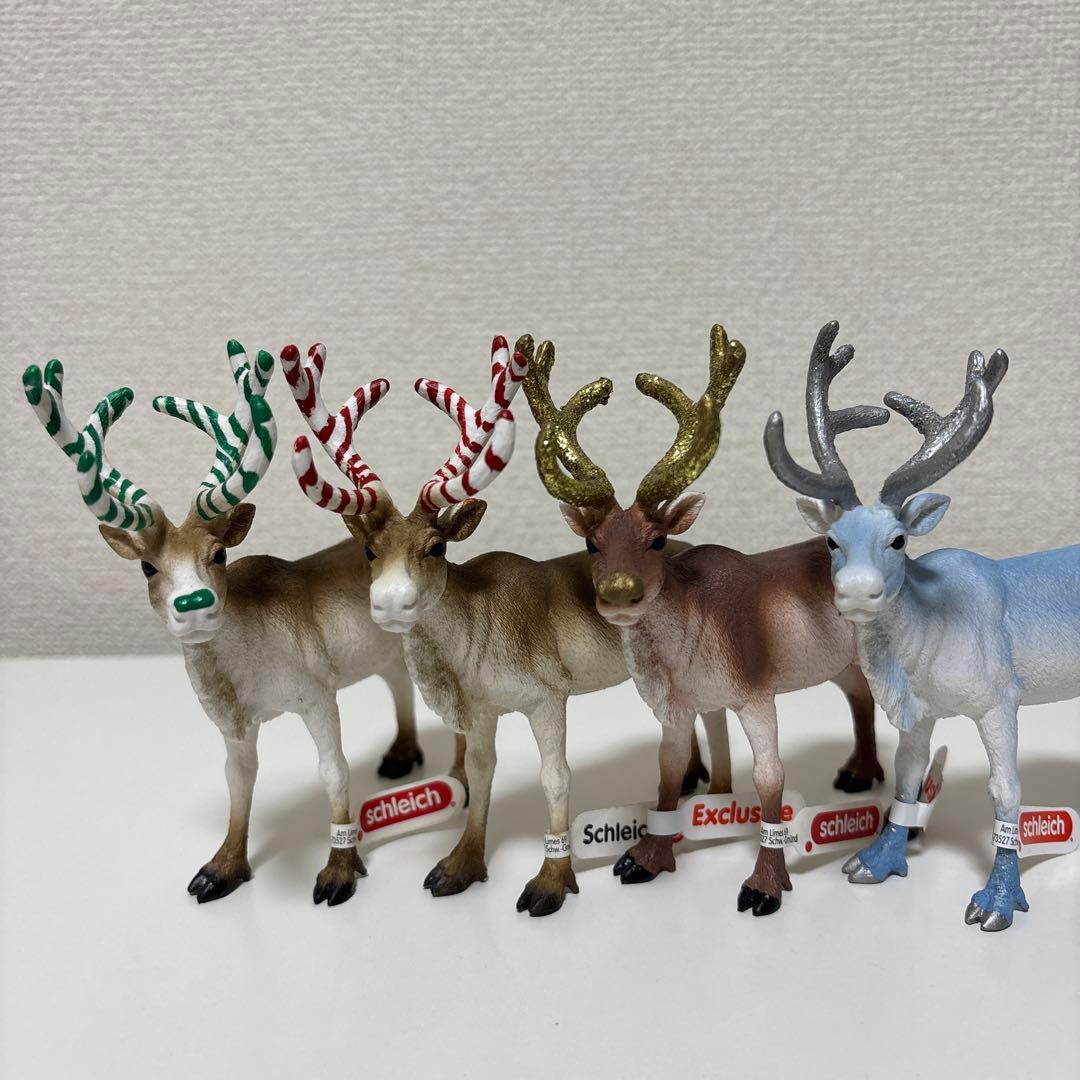 シュライヒ　クリスマス　限定　トナカイ　４体