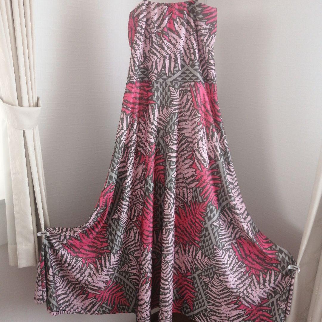 フラダンス用マキシドレス　葉柄