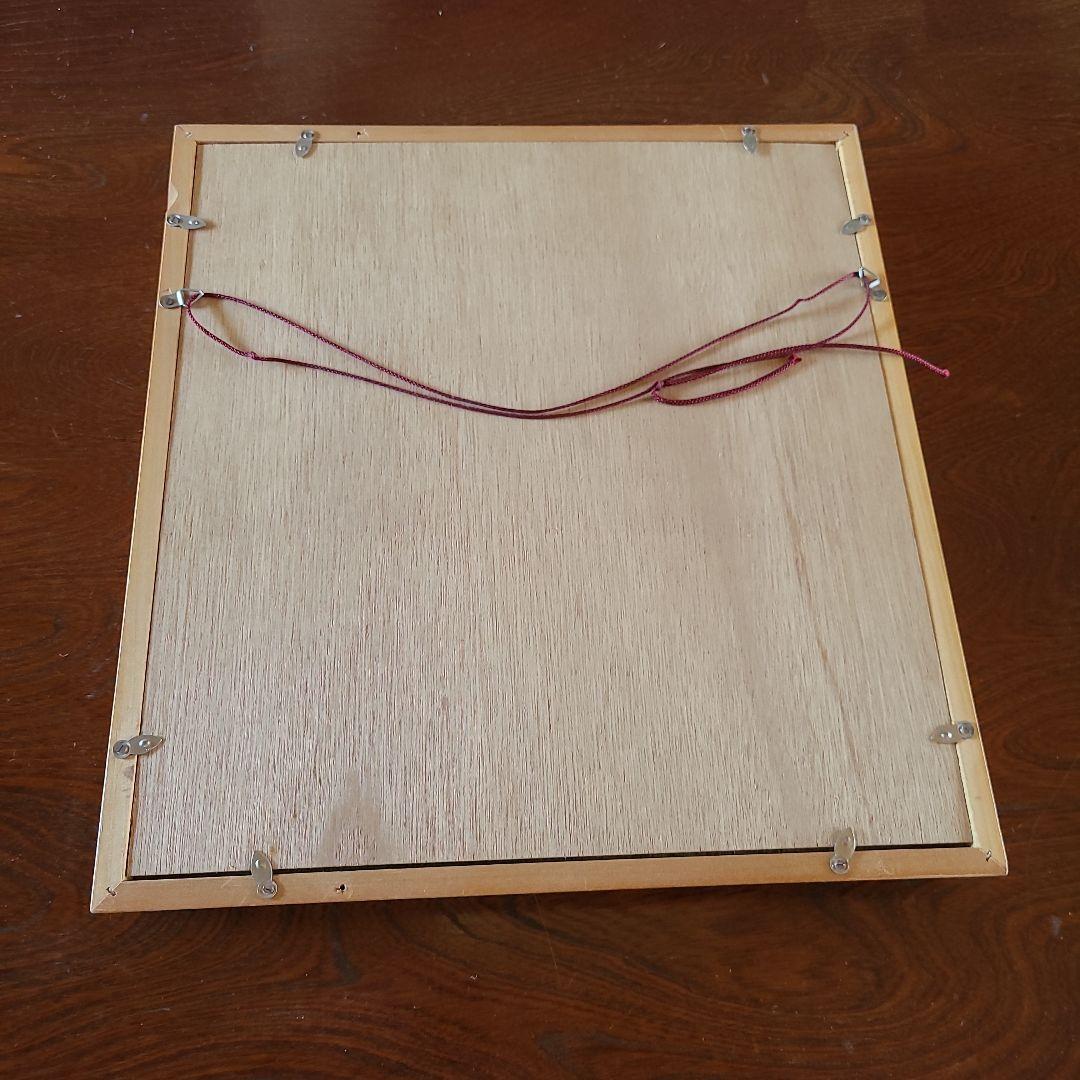 貴石画　宝石画　鶏　額装品