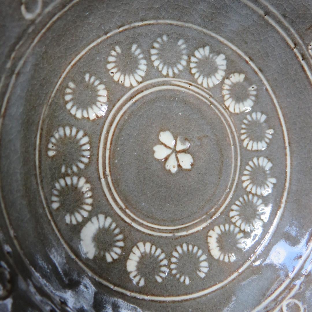 茶碗 歪み 抹茶碗 三島 茶道具 茶器 在銘 木箱 茶の湯