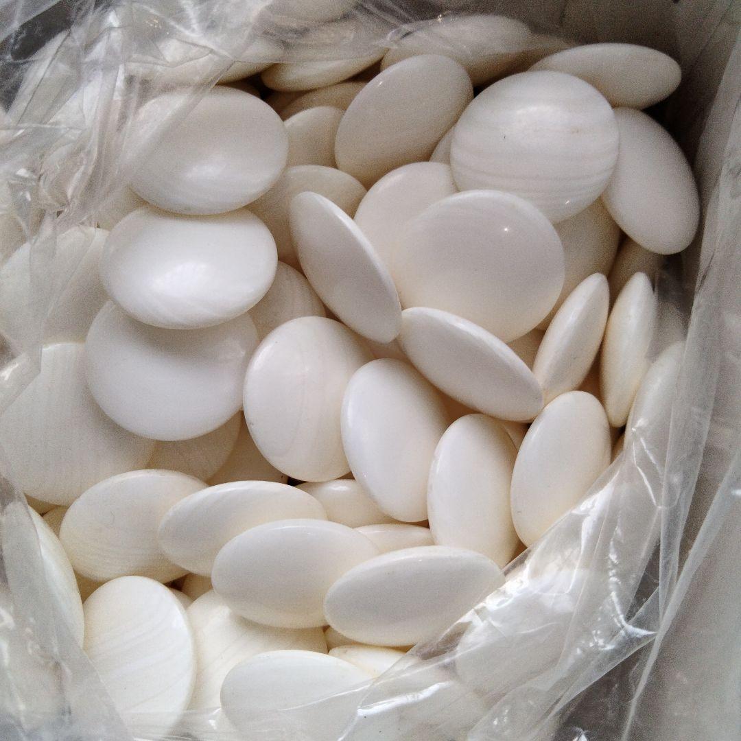 11-15 希少品　日向特製蛤碁石 月印　37号 本那智黒 本蛤碁石 宮崎