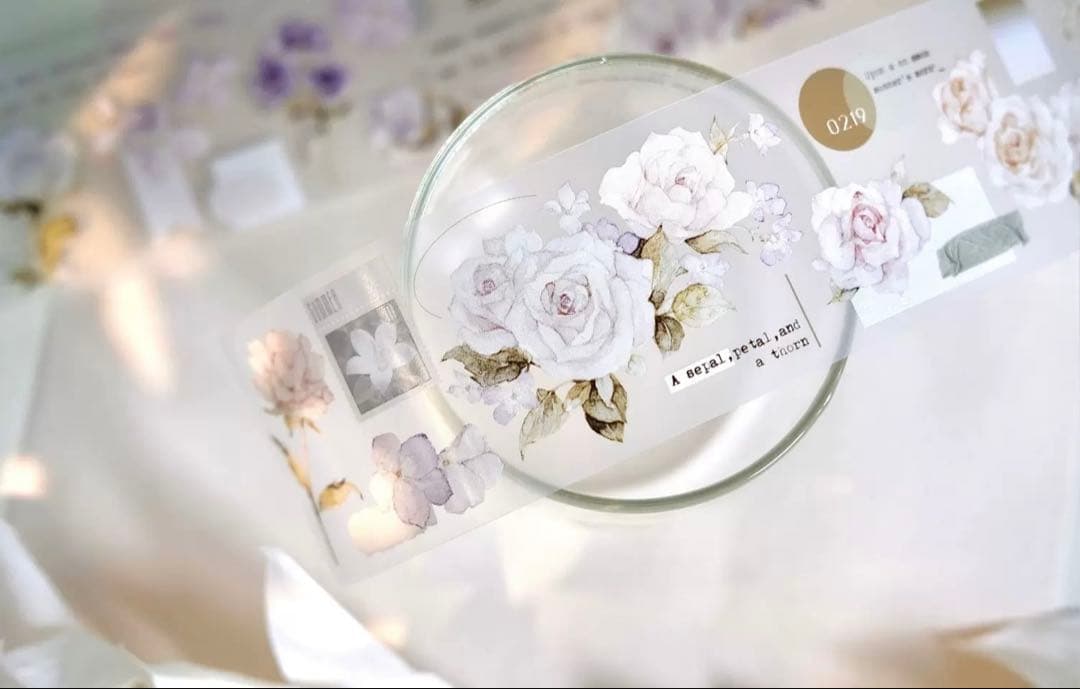 雀斑茶《春妩花间》海外マスキングテープ　マステ 【2226】