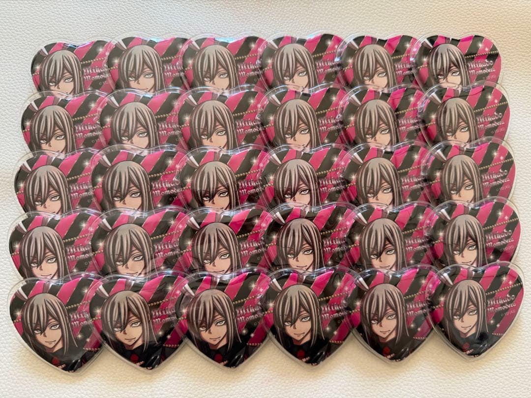 桃寺神門 ハート缶バッジ