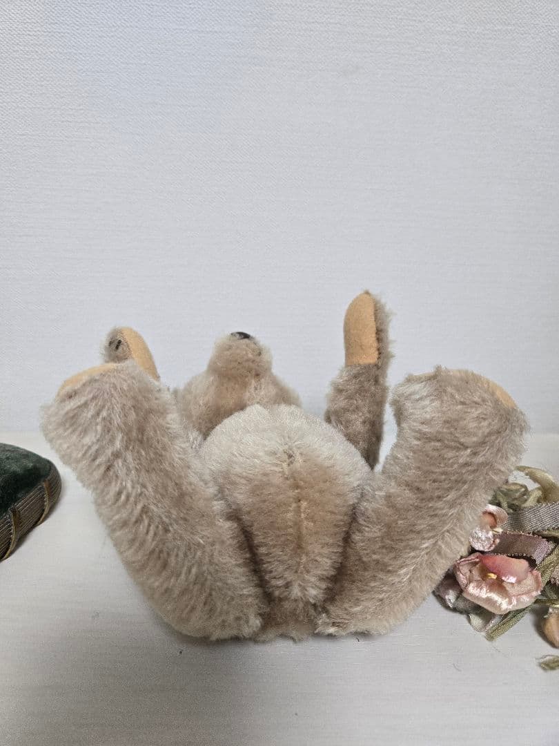 フランス　アンティーク　テディベア　小型　シュタイフ　モヘア　ブリュッケ