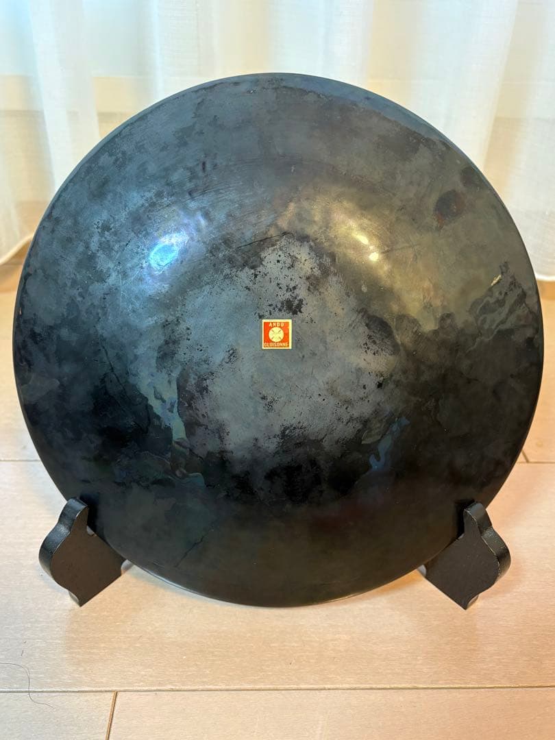 七宝焼き　飾皿　大皿　安藤七宝　美術　芸術