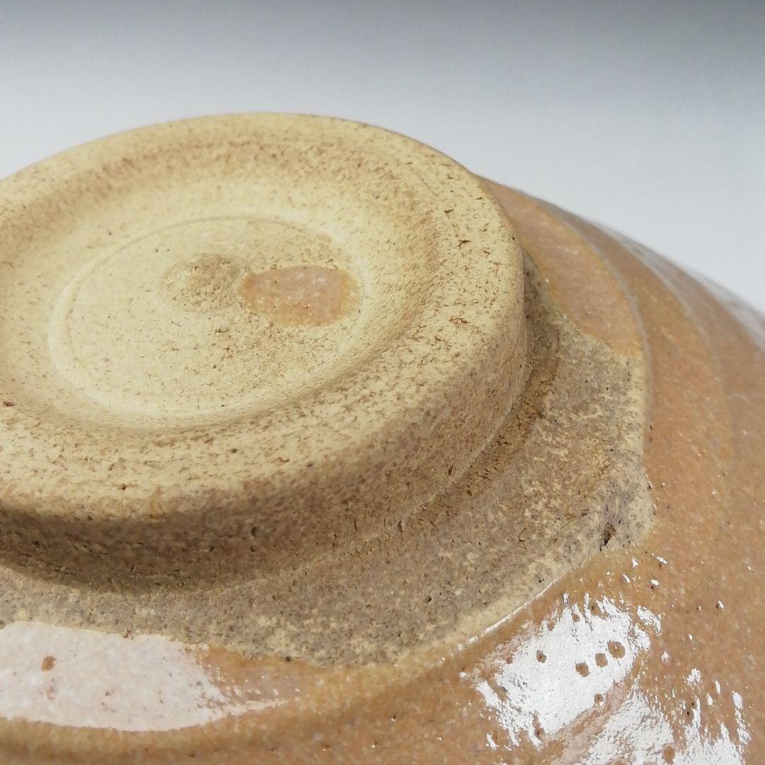 Ｔ４１２　茶碗　『赤織部　平茶碗』『加藤弥右衛門 造』　共箱　抹茶碗　茶道具