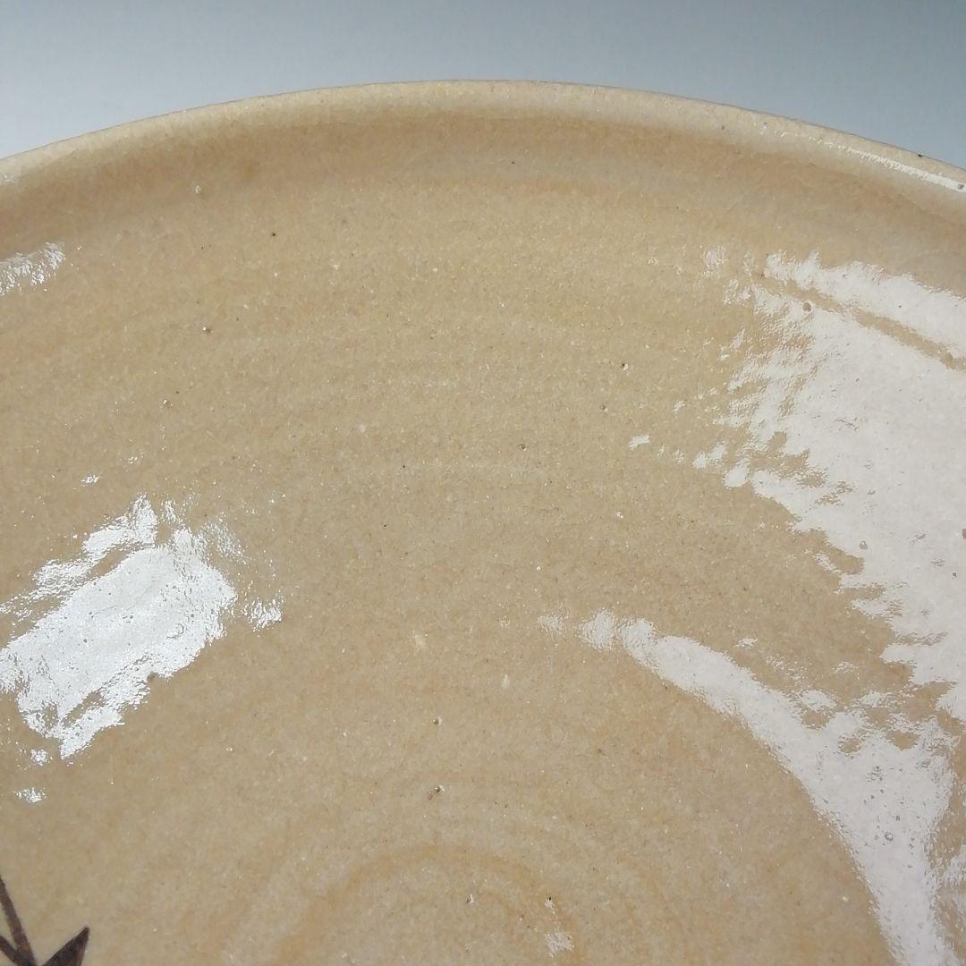 Ｔ４１２　茶碗　『赤織部　平茶碗』『加藤弥右衛門 造』　共箱　抹茶碗　茶道具