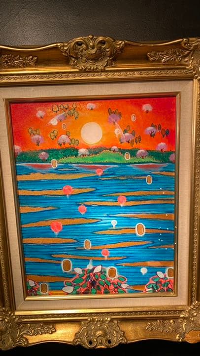 【アクリル画】 商品名 「小判伝説11」　額付き6号