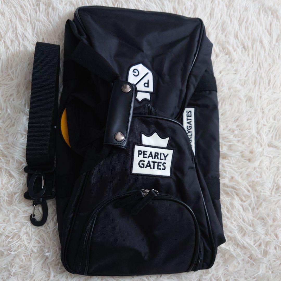 美品−PEARLYGATES 黒ダッフルバッグ ボストンバッグロッカーバッグ軽量