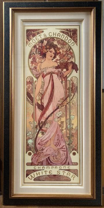 【希少・金箔張】アルフォンス・ミュシャ 『モエ・エ・シャンドン・ホワイトスター』