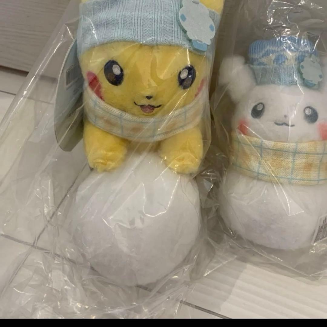 ポケモン　ピカチュウ ゆきだるま　ゆきあそび　ぬいぐるみ　ポケセン