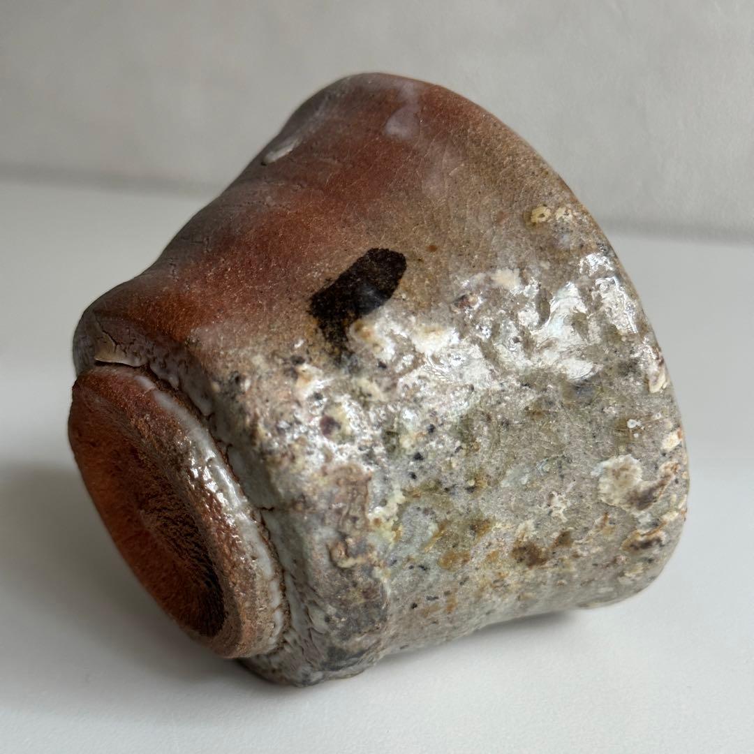 西岡小十 唐津 酒器 絵唐津 ぐい呑み 修繕あり 合わせ箱