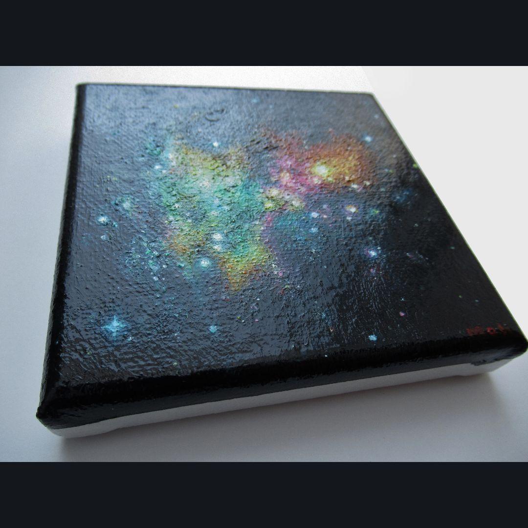 ［匿名で配送］一点もの 銀河 星 油絵 油彩 絵 絵画