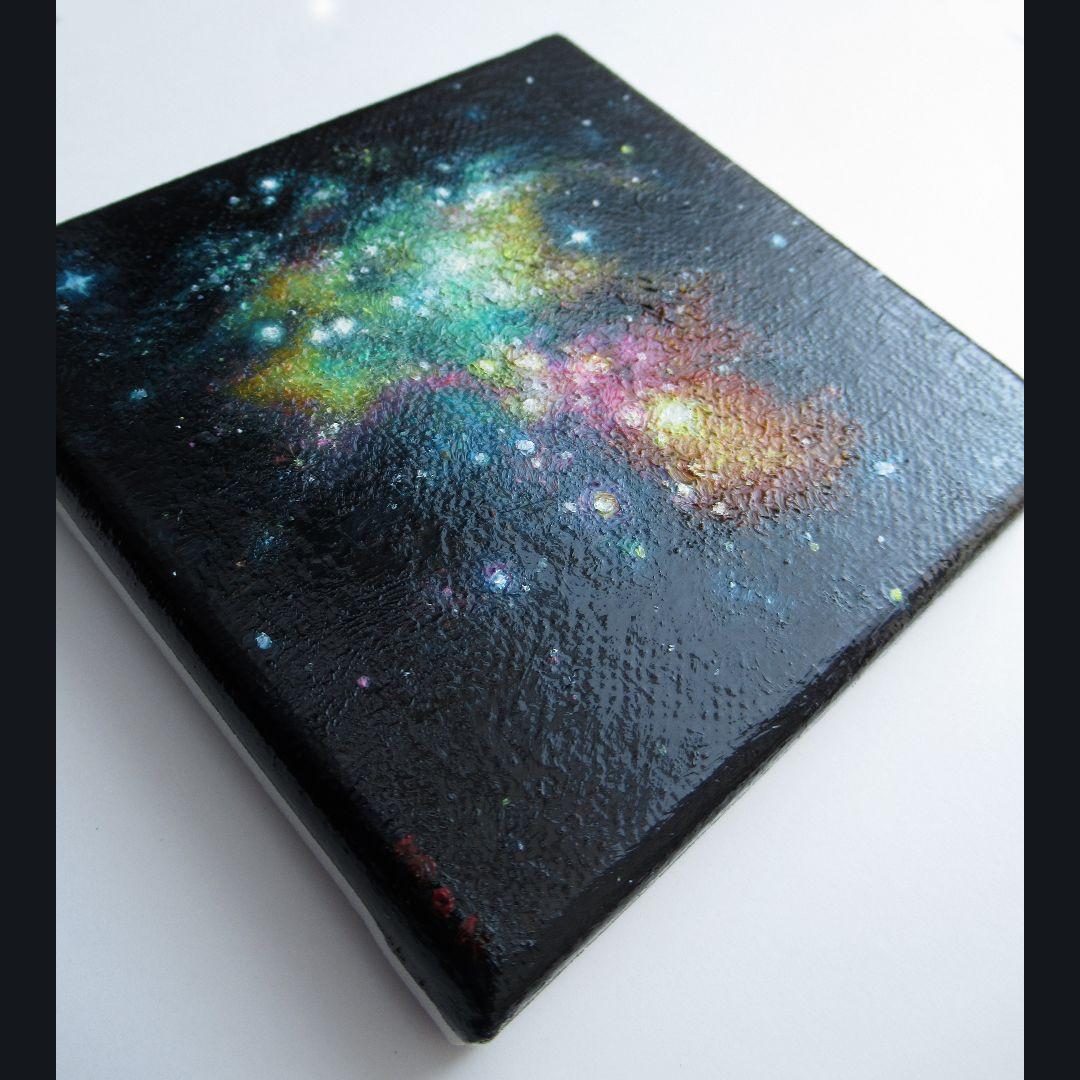 ［匿名で配送］一点もの 銀河 星 油絵 油彩 絵 絵画