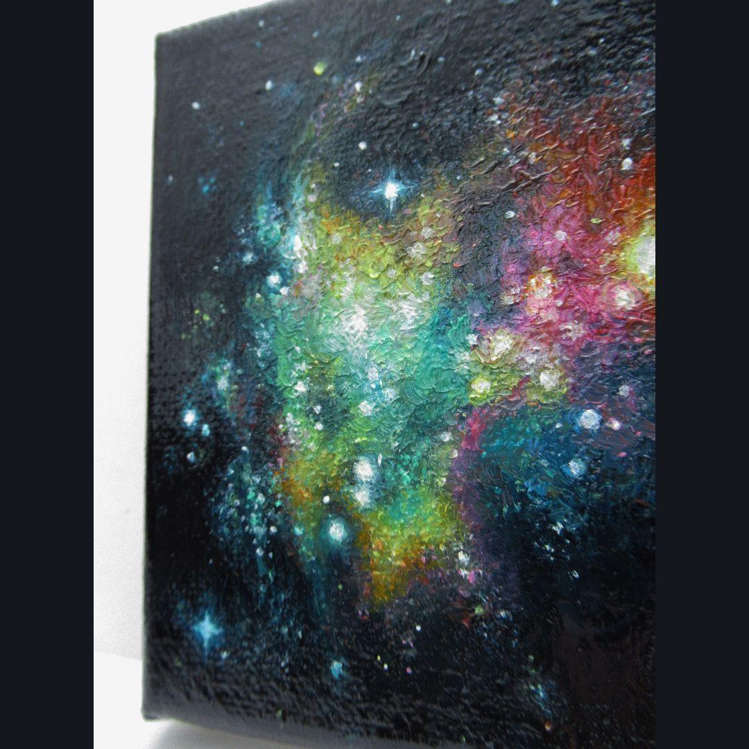 ［匿名で配送］一点もの 銀河 星 油絵 油彩 絵 絵画