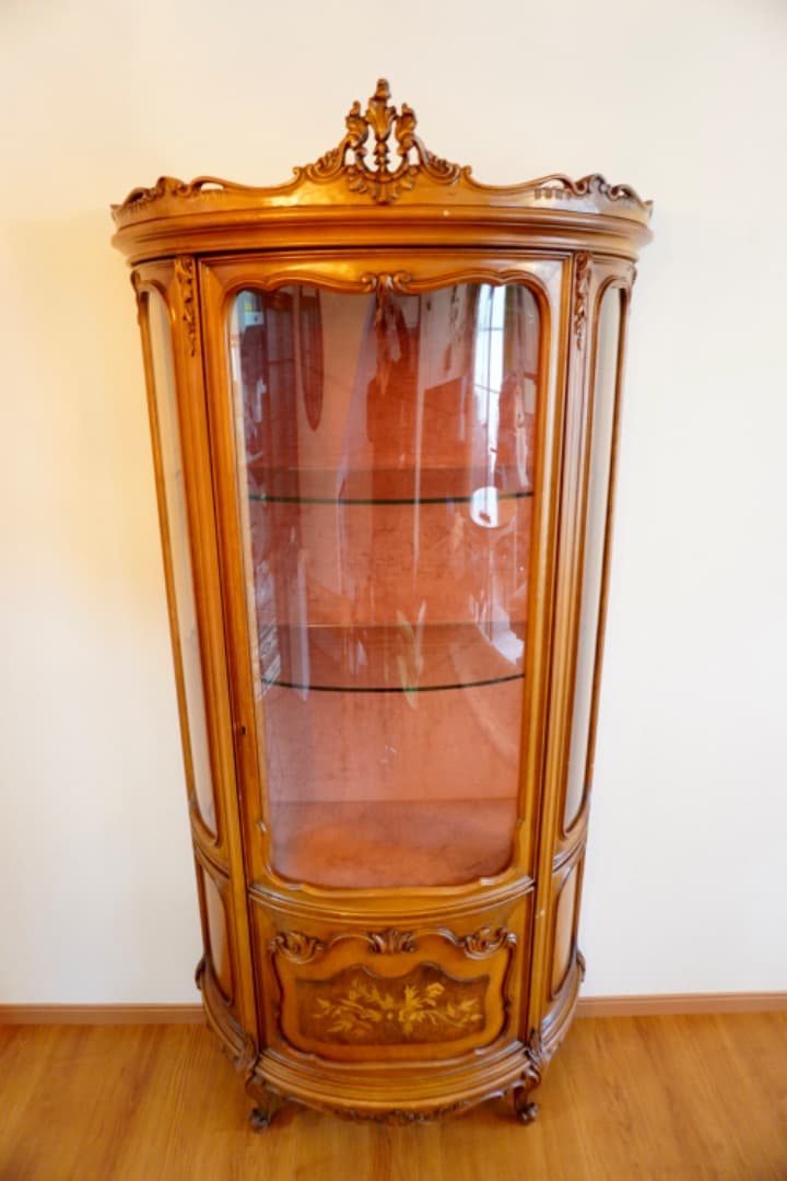 ケ*ー様 イタリア アンティーク 高級輸入家具 ガラスキャビネット