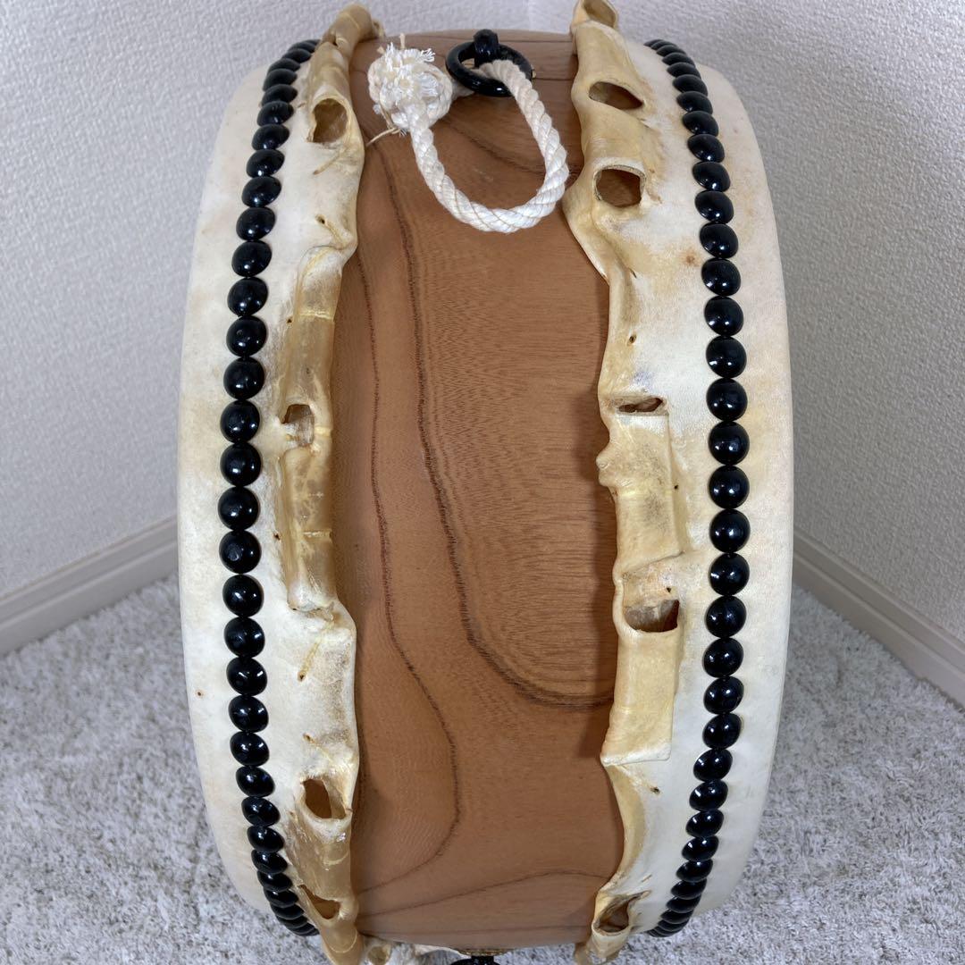 和太鼓 耳付き　平太鼓 39cm 和楽器 上鳴 日本製　くりぬき　本革