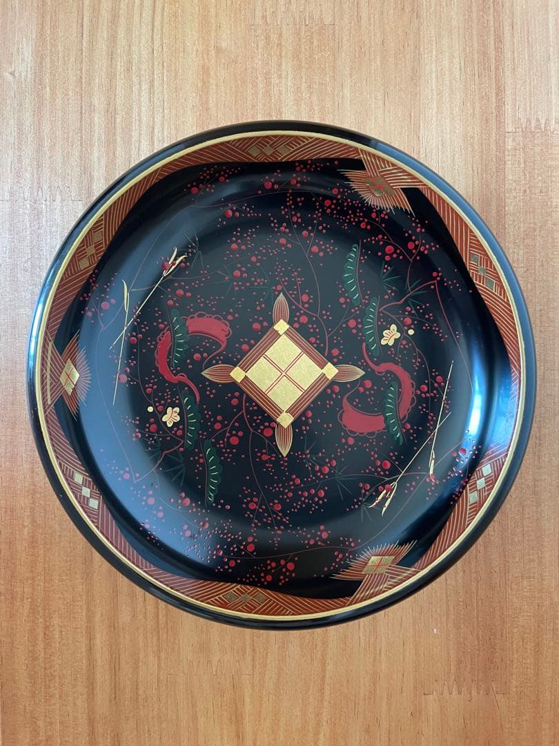 【希少セール】会津塗　会津絵　漆器 盆 菓子鉢　お皿　茶道具　伝統工芸