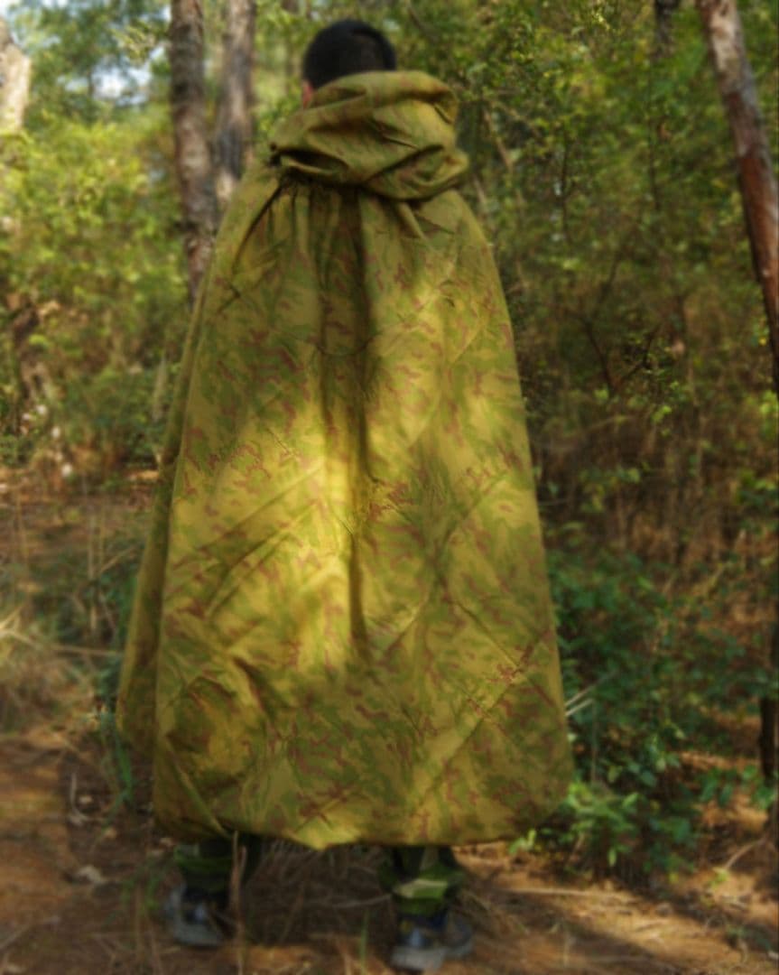 ロシア軍 ソ連軍 M69/81 VSR迷彩 ポンチョ タープ パラトカ 麻縄付き